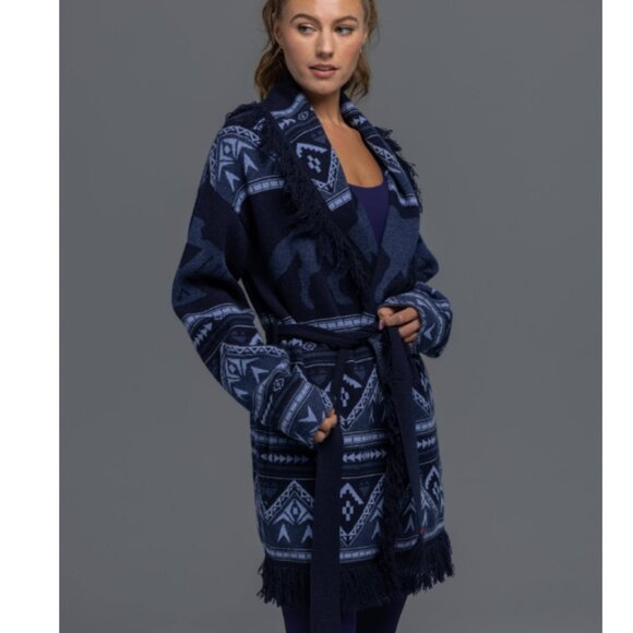 NEW Greyson LUXORY Cashmere Wool Wolf Canyon Belted Cardigan $530 RETAIL 2510 - Picture 6 of 11